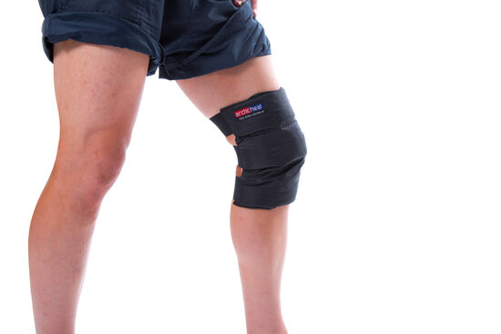 Обертывание колена, компрессия